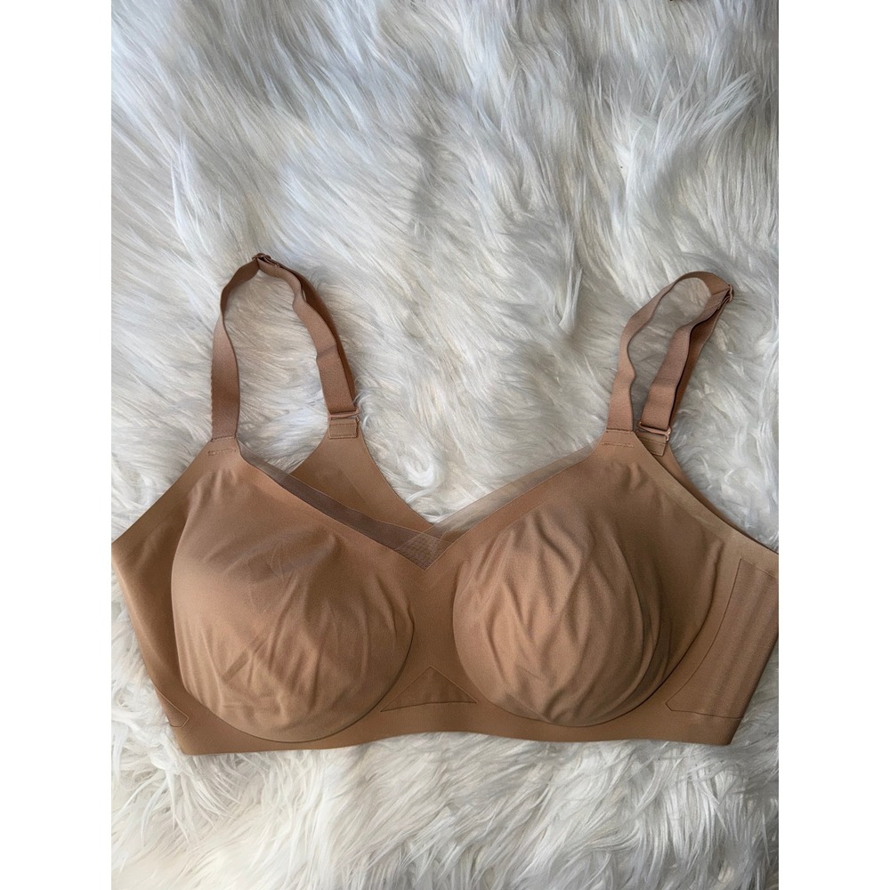 Honeylove‎ Crossover Bra Tan Nude Wireless Support Mesh Size 1X 40C/40D NWOT